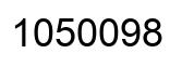 Number 1050098 black image