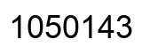 Number 1050143 black image