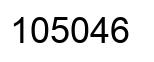 Number 105046 black image