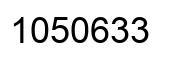 Number 1050633 black image