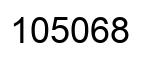 Number 105068 black image