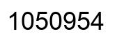 Number 1050954 black image