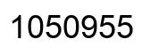 Number 1050955 black image