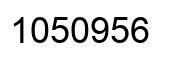 Number 1050956 black image