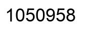 Number 1050958 black image