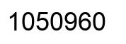 Number 1050960 black image