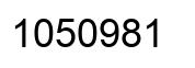 Number 1050981 black image