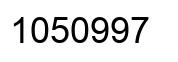 Number 1050997 black image