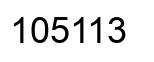 Number 105113 black image