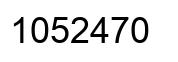 Number 1052470 black image