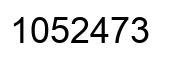 Number 1052473 black image