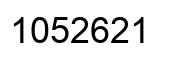 Number 1052621 black image
