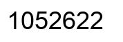 Number 1052622 black image