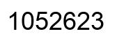 Number 1052623 black image
