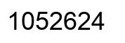 Number 1052624 black image
