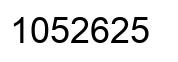 Number 1052625 black image