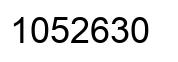 Number 1052630 black image