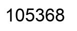 Number 105368 black image