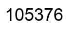 Number 105376 black image