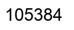 Number 105384 black image