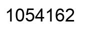 Number 1054162 black image