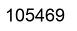 Number 105469 black image