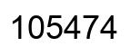 Number 105474 black image