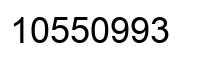 Number 10550993 black image