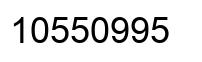 Number 10550995 black image