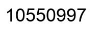 Number 10550997 black image