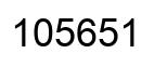 Number 105651 black image