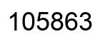 Number 105863 black image
