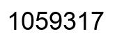 Number 1059317 black image