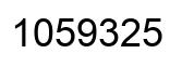 Number 1059325 black image