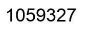 Number 1059327 black image