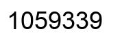 Number 1059339 black image