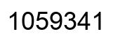 Number 1059341 black image