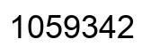 Number 1059342 black image