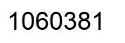 Number 1060381 black image