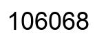 Number 106068 black image