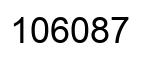 Number 106087 black image