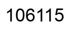Number 106115 black image