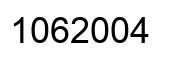 Number 1062004 black image