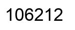 Number 106212 black image