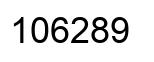 Number 106289 black image
