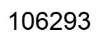Number 106293 black image