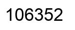 Number 106352 black image