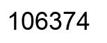 Number 106374 black image