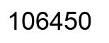 Number 106450 black image