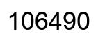 Number 106490 black image
